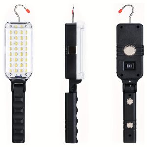 1pc Rechargeable Magnetic LED Work Light, Portable Car Inspection Light with Hook for Emergency Repair and Outdoor Use