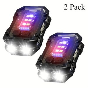 2pcs Mini LED Flashlights, Portable Keychain Lights With 6 Modes, Rechargeable LED Work Lights With Magnetis Base, Perfect For Outdoor Lighting, Camping